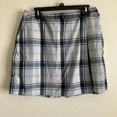 Шорты женские Charter Club шорты 12 синие клетчатые карманы для гольфа опрятные спортивные - Изображение 1 из 4