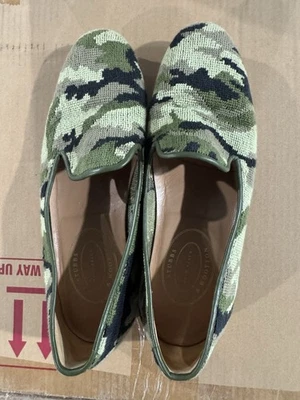 Mocassins chinelos 11 estampa camuflada masculinos de tecido com ponta de agulha e algodão Stubbs &Wootton US$ 695 - Imagem 1 de 4
