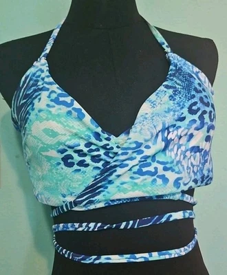 Nuevo Top de Bikini Venus Azul Envolvente Correas 32DD/34D/36C NUEVO CON ETIQUETAS  Foto 1 de 4