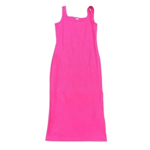 Girls Tank Ribbed Maxi Dress in Pink, Size 11Y - Picture 1 of 3
