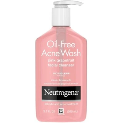 Neutrogena Oil-Free Acne Wash Pore Cleanser Pink Grapefruit Salicylic Acid 9.1oz - Image 1 of 4