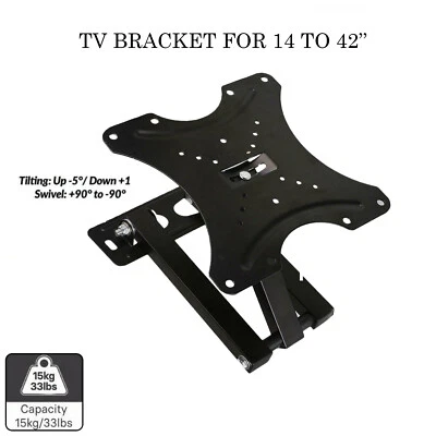 Samsung LG Toshiba Swivel TV Wall Mount Bracket Tilt 14 18 22 24 32 40 42 Inch - Image 1 of 4
