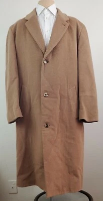 Hugo Boss De Tomaso Mens Wool Brown Long Overcoat Size 44 - Euro 54 - Image 1 of 4