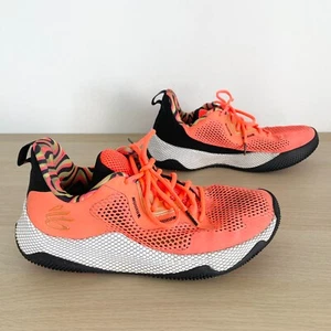 Under Armour Curry Hovr Splash 3 Shoes Unisex Mens Size 9.5 EU 43 Orange Black - Picture 1 of 11