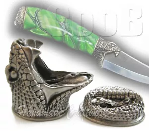 Juego de cuchillos protector de dedos refuerzo pomo serpiente pitón para fabricación de cuchillos personalizados CooB - Imagen 1 de 11