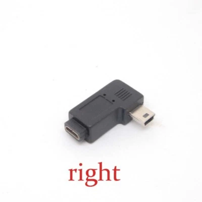 Mini USB Type A male to Micro USB B Female 90 Degree right Angle Adapter Charger - Image 1 of 4