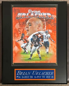 BRIAN URLACHER CHICAGO BEARS FRAMED 8X10 PHOTO-MAN CAVE ART-12X15 WALL PLAQUE - Picture 1 of 3