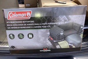 Coleman ATV 4 Wheeler Rear Padded Bottom Bag Extra Seat Storage Bag Cup Holder - Picture 1 of 7