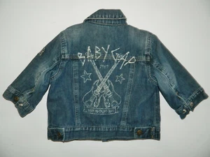 Chaqueta BABY GAP Niños Niñas Denim Suave GUITARRA ROCKERA* 6 9 12 meses - Imagen 1 de 2