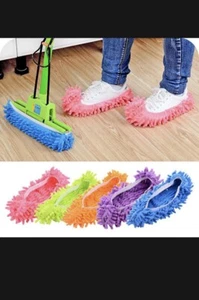 1 Paar Haus Boden Wischen Reinigung Slipper Schuhe Abdeckung Mopp Staub Reiniger USA - Bild 1 von 3
