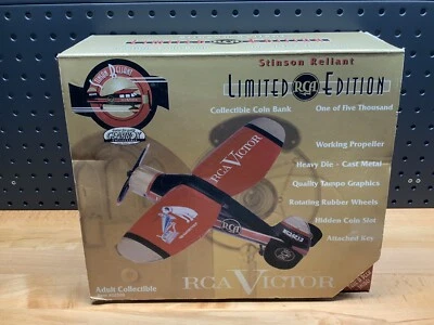 New GearBox Stinson Reliant Airplane Limited Edition RCA Victor Coin Bank #02509 - Image 1 of 4