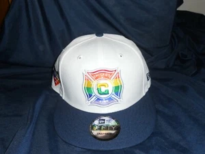 New Era 9Fifty Chicago Fire MLS Soccer FC Baseball Cap Hat LGBTQ Pride Rainbow W - Picture 1 of 12