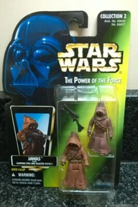 Star Wars The Power Of The Force Pair Jawas Figures With Glowing Eyes Carded - Picture 1 of 3