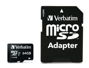 Verbatim Pro 64GB microSDXC, karta pamięci UHS Speed Class 3 - Zdjęcie 1 z 3