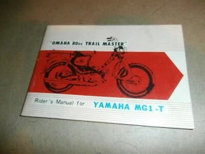 Vintage Yamaha Motorcycle Owners Rider's Manual Omaha 80cc Trail Master MG1-T - Picture 1 of 12