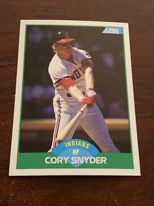 1989 Score Baseball Card #52 Cory Snyder Cleveland Indians C1987* - Picture 1 of 1