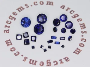 Lab Created Blue Sapphire AAA 2mm to 8mm Round Square Loose Synthetic Gemstone - Foto 1 di 12