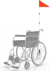 Wheelchairs Safety Flag with Polyester Full Color Tear-Resistant Waterproof Oran - Picture 1 of 11