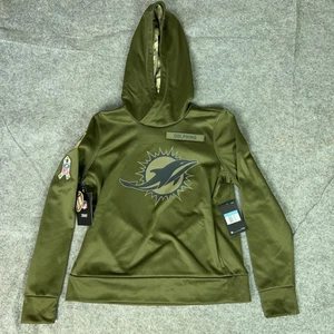 Miami Dolphins Hoodie Womens Medium NFL Football Salute Service Nike Sweatshirt - Picture 1 of 12