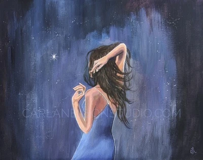 Obra figurativa femenina. Pintura de figura original sobre lienzo. ÚNICO Art. 14" Foto 1 de 3