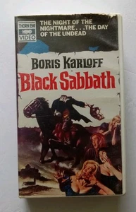 Black Sabbath VHS HBO Thorn Emi Clamshell Mario Bava Horror Boris Karloff - Picture 1 of 4