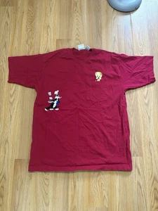 Vintage Looney Tunes Shirt Tweety Sylvester Granny Warner Bros 90s Size Medium - Picture 1 of 9