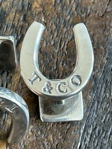 Tiffany & Co. Equestrian Horseshoe Cufflinks in Sterling Silver 925 - Picture 1 of 10