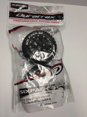 Duratrax C2 Six Pack ST 1/10 Stadium Truck 2.8 Tires on 12mm Hex Wheels  - Image 1 of 4