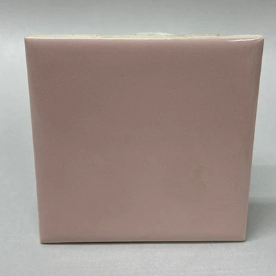 Rose Pink Ceramic 4x4 1950 1960s NEW OLD STOCK PINK WALL TILES Mosaic USA 4-1/4 - Image 1 of 3