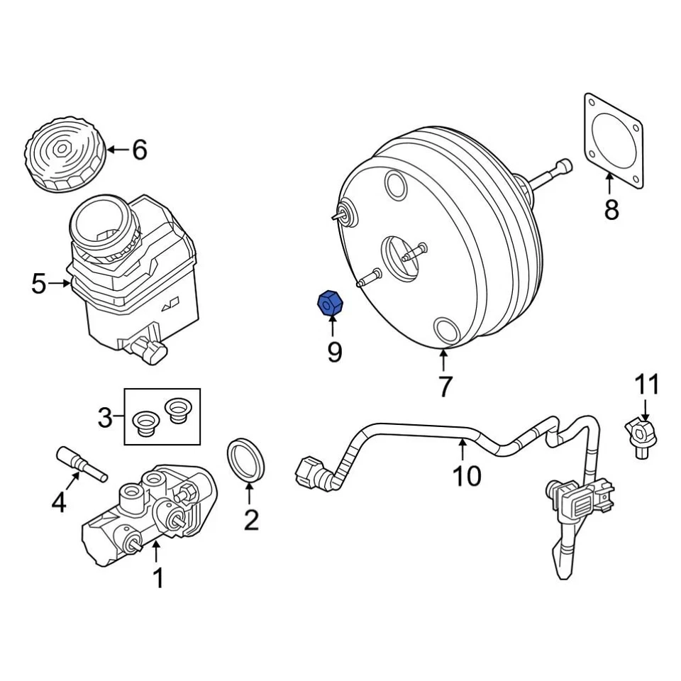 For Ram ProMaster City 2015-2022 Ram 68119777AA Power Brake Booster Nut Foto 1 de 1