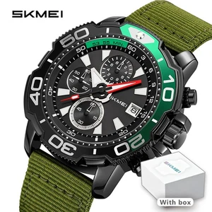 Fashion Stopwatch Water Resistance Time Watch Men's SKMEI 9381 Sport Nylon Band - Picture 1 of 10