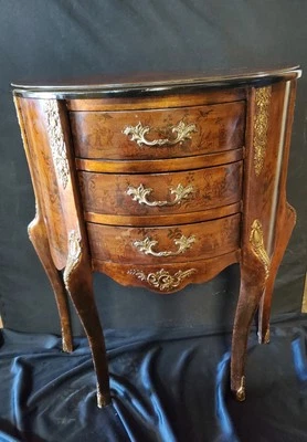 Modern Painted French Louis XV Style  Nightstand Table - Image 1 of 4