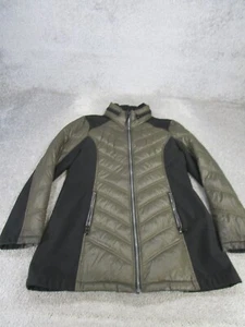 Guess Jacket Womens Large Brown Puffer Hooded Outdoor - Picture 1 of 8