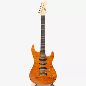 Aria Pro II MAF-8130GP AMB Electric Guitar W/Hard Case Tremolo Arm Used Product - Picture 1 of 11