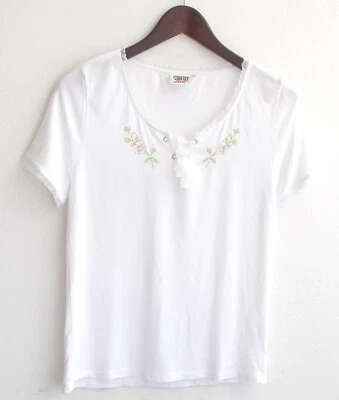 Damen Trachten Shirt weiß m. Stickerei Gr. M v. Country Line - Bild 1 von 2
