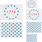 American Flag Star Stencil Templates 6 Pack 50 Stars 1776 13 Stars Flag Stencils