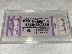 BRUCE SPRINGSTEEN 1976 BIGLIETTO CONCERTO INUTILIZZATO JACKSON MISSISSIPPI Ephemera USA - Foto 1 di 8
