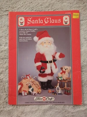 Santa Claus 1992 Fibre Craft Exclusive Santa Outfits Pattern Leaflet FCM302 Vtg - Image 1 of 3