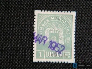 Sello local Guerra civil Luarca - Timbre nacional, águila municipal - Picture 1 of 1