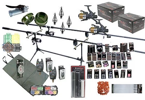 Carp Fishing Kit Set Shakespeare Rods Reels Tackle GIANT Accessory Pack . - Picture 1 of 1