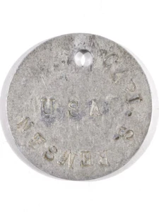 U.S. WWI, Identification tag   ,Aluminium - Bild 1 von 2
