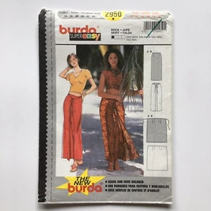 Burda 2950 Super Easy Wrap Skirt Misses 8-18 Uncut Pattern FF - Picture 1 of 4