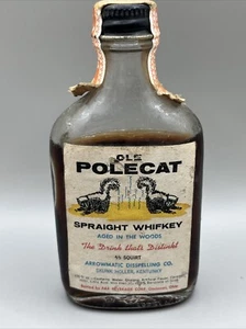Ole Polecat “Spraight Whifkey” Old Soda Bottle, Sealed “4/5 Squirt” - Picture 1 of 9