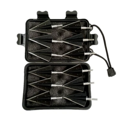 12PCS Archery Hunting Arrowheads Compound Bow Broadhead 125 Grain 2 Sharp Blade - Image 1 of 4