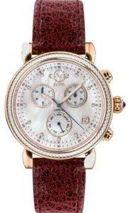 GV2 by Gevril 9840.4 Marsala Sparkle Rose GT Diamond Accented Dial Ladies Watch - Picture 1 of 4