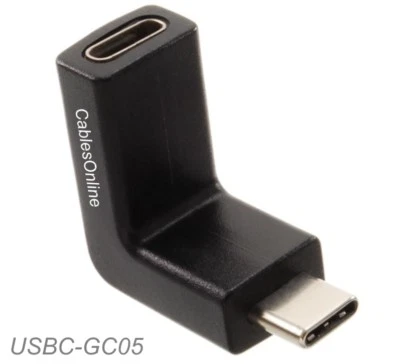 Right-Angle USB-3.1 Type-C Male to Type-C Female Extension Adapter - Image 1 of 3