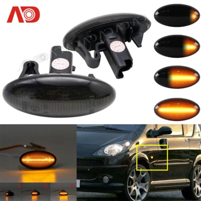 2x LED SEITENBLINKER BLINKER SCHWARZ PEUGEOT 107 108 206 307 407 607 JUMPY Xsara - Bild 1 von 4