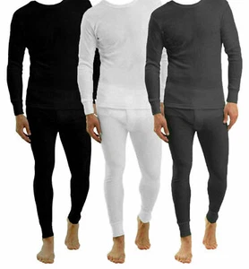 Mens Thermal Long Johns Top Bottom Underwear Trouser TShirt Set Full Half Sleeve - Picture 1 of 130