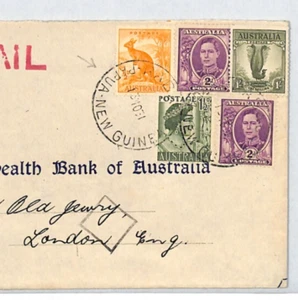 AUSTRALIA USED PAPUA NEW GUINEA Cover *RABAUL* GB London 1951 XC334 - Picture 1 of 9