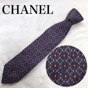 CHANEL Men's Necktie Silk Multicolor Business Gentleman Free Shipping  C88